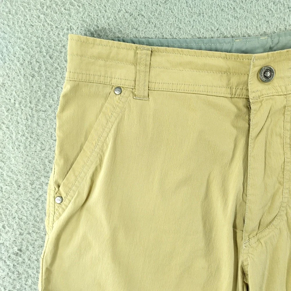 Kuhl Shorts Mens 32 Beige 9 Inch Canvas Stretch Chino Hiking Travel Casual